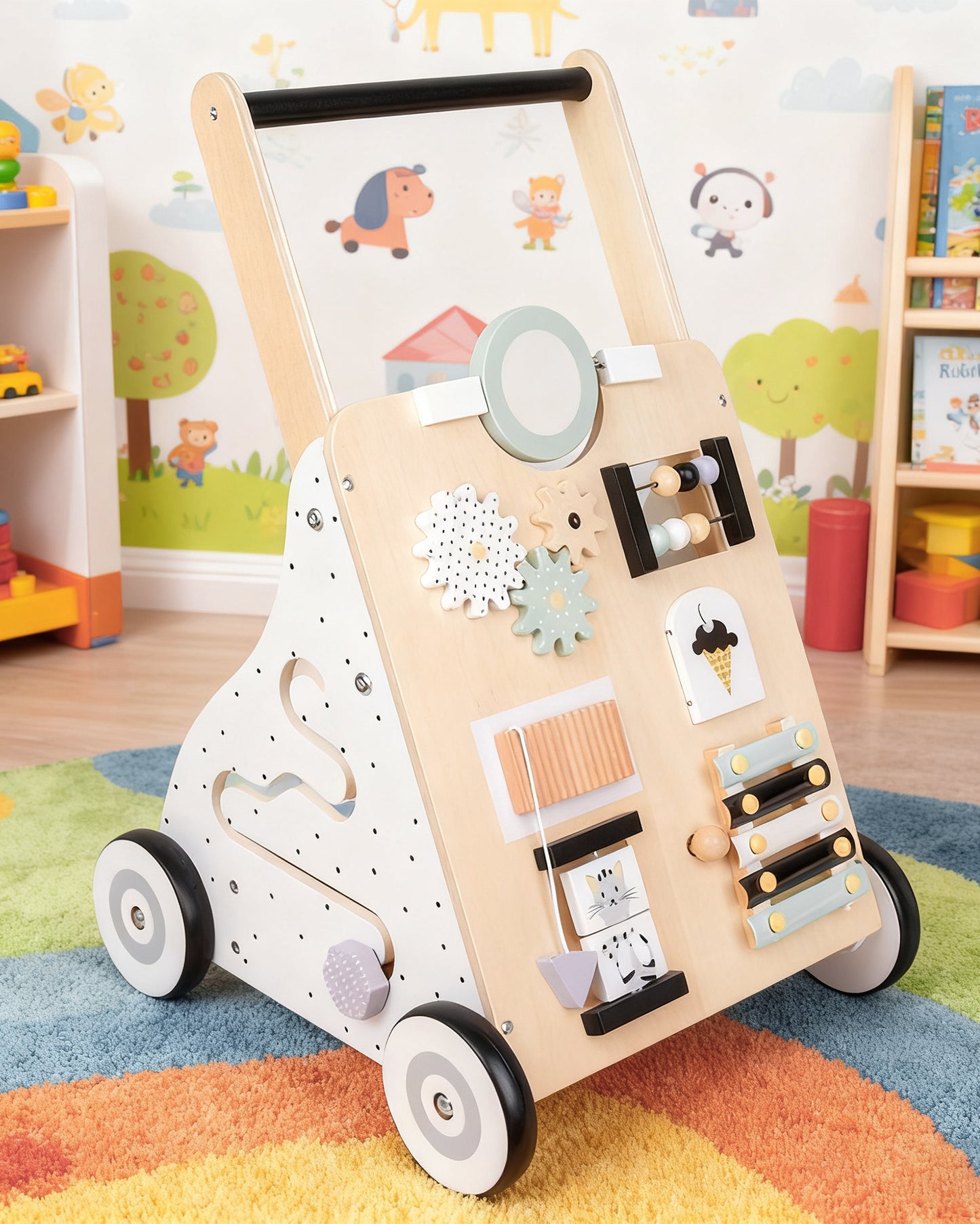 Jessruly® Activity Walker – Multifunctional Push Walker with Wheels