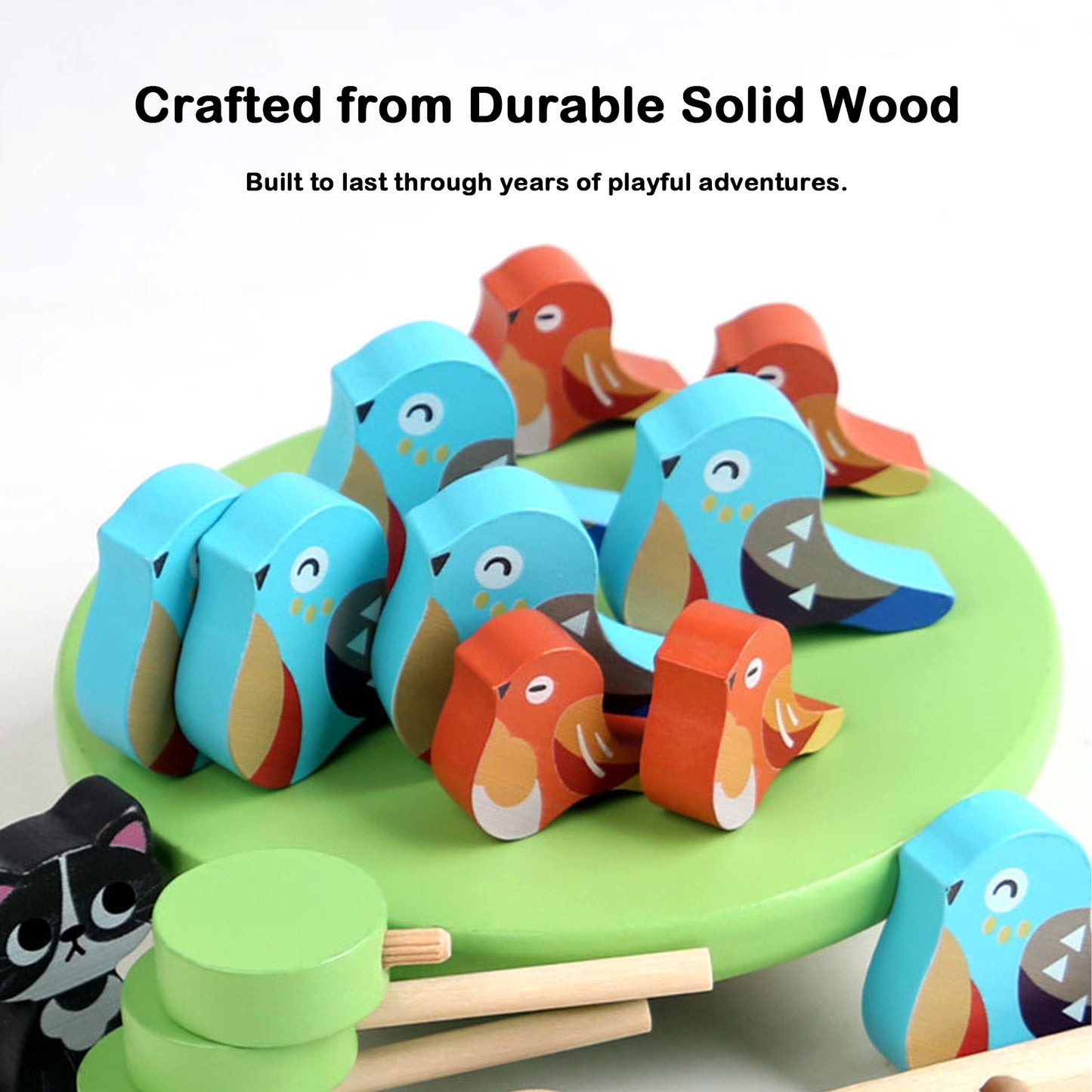 Jessruly® Waldorf Wooden Balance Toy – Tree Stacking & Sorting Game, Montessori Learning Toy, Sensory Stacking Trees for Creative Play