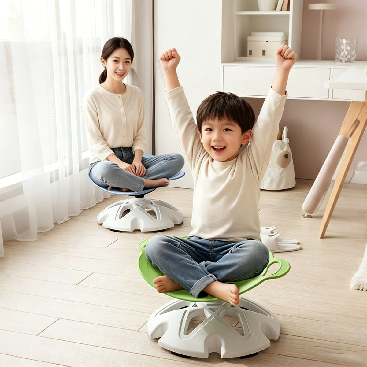 Jessruly® Sensory Spinning Chair with Monkey-Egg Shell Design