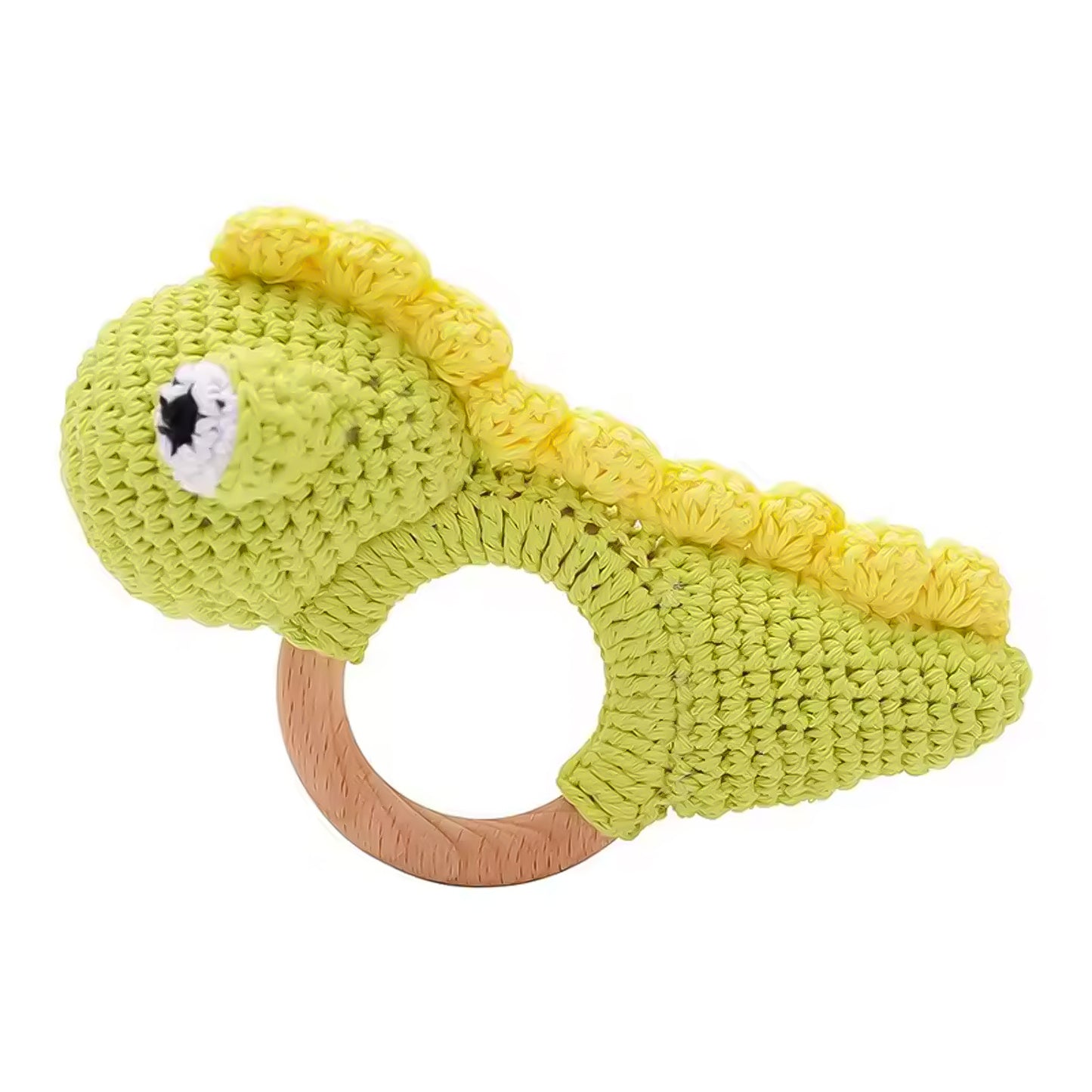 Jessruly® Handcrafted Animal Rattle – Soft Crocheted Toys with Wooden Teether, BPA-Free Animal Rattles in Cotton & Safe Natural Materials