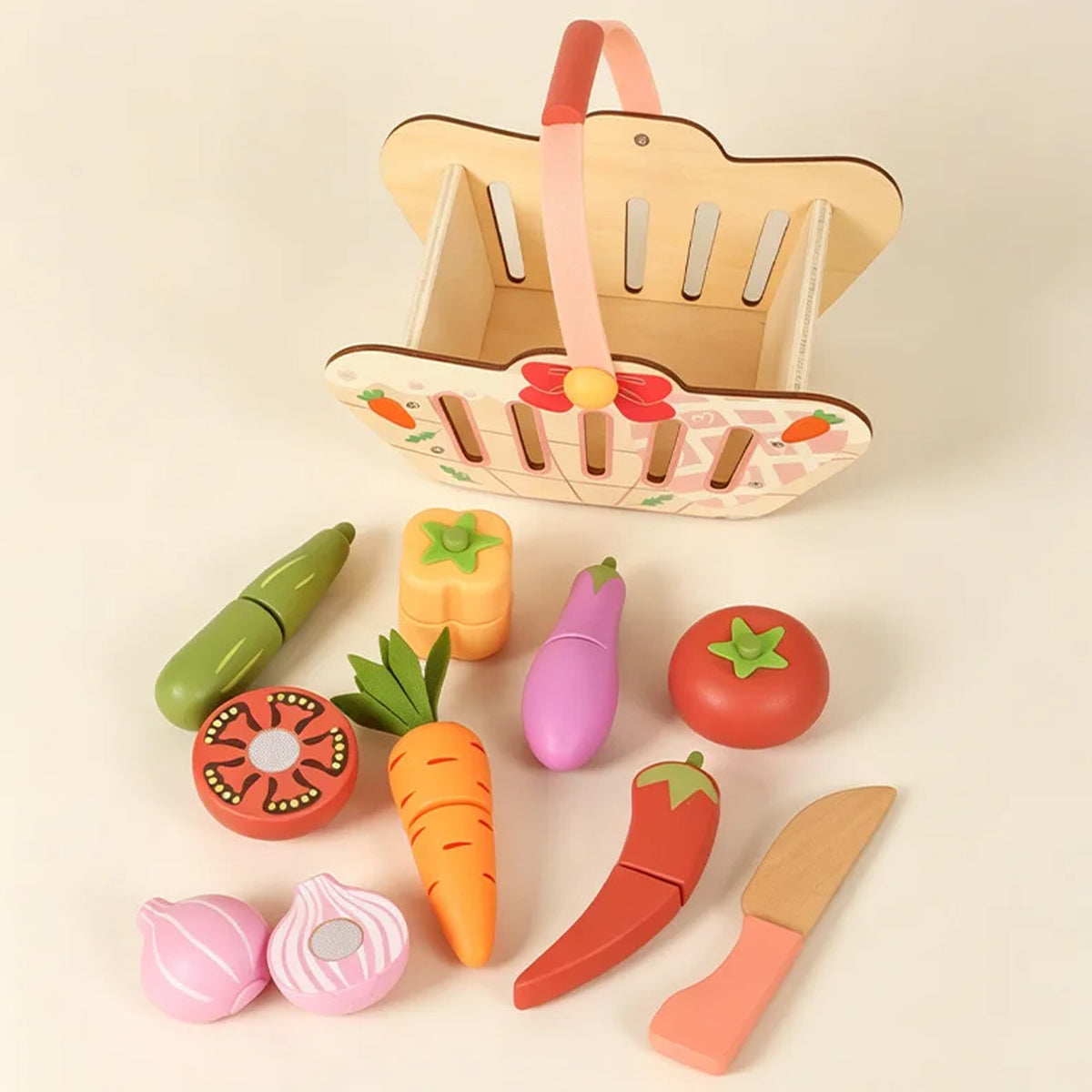 Jessruly® Wooden Cutting Fruit & Vegetable Set