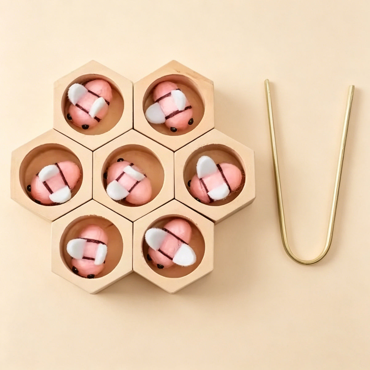 Jessruly® Wooden Bee Hive Game Sorting and Stacking