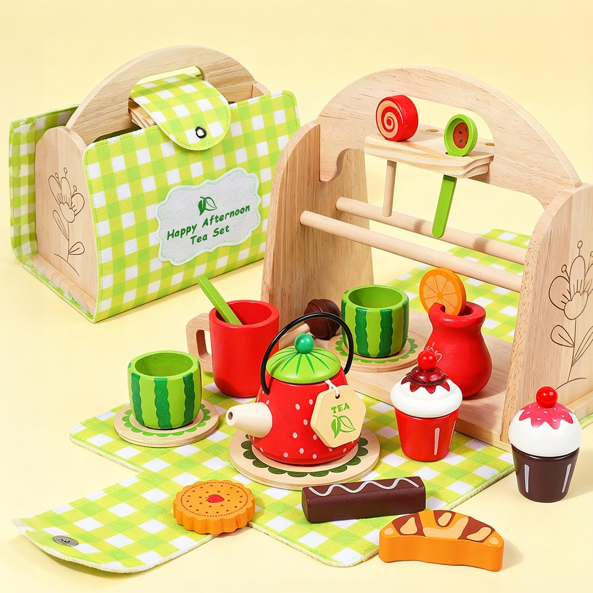 Jessruly® Wooden Shop Pretend Play Set