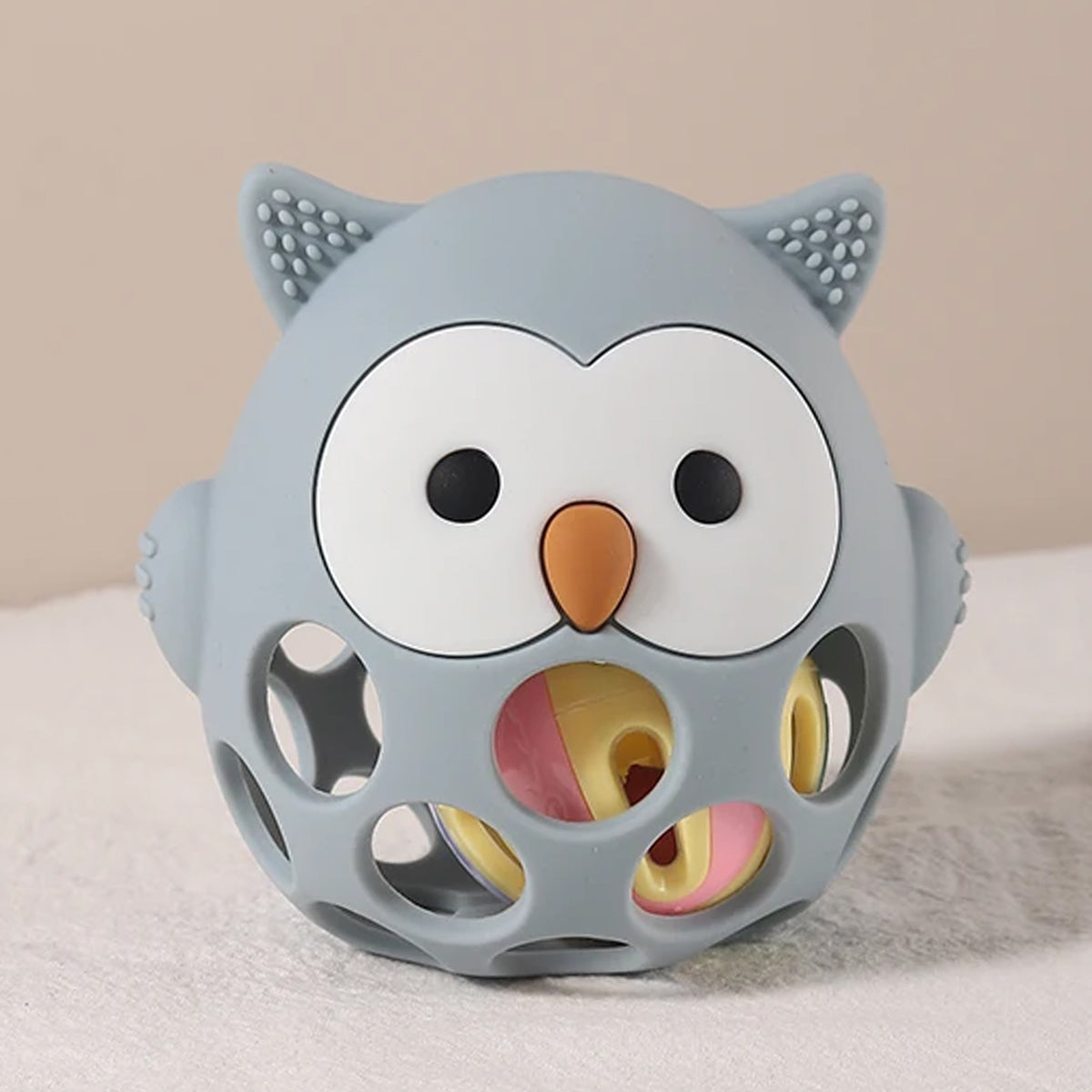 Jessruly® Owl-Shaped Silicone Teether Glove with Pacifier Clip