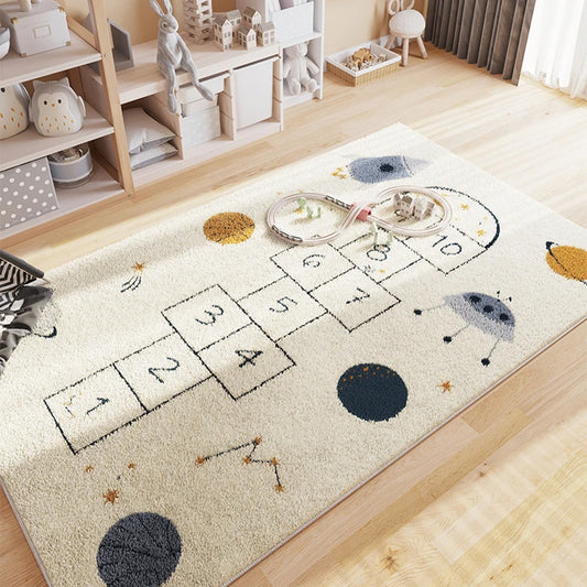 Jessruly® Hopscotch Flannel Area Rug – Soft Educational Floor Mat