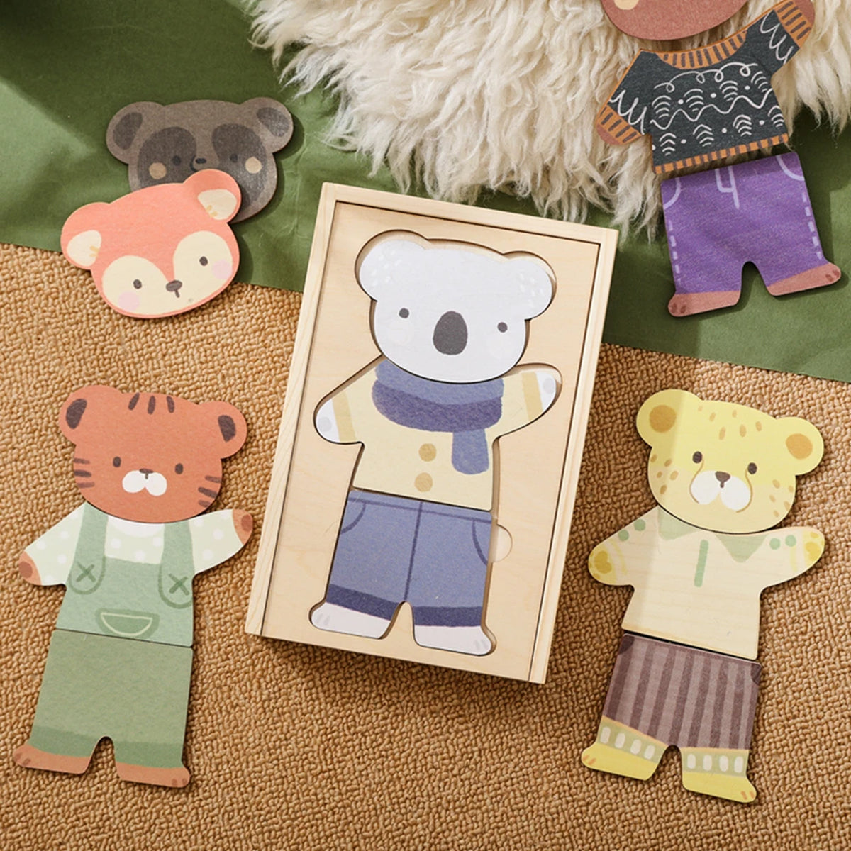 Jessruly® 3D Wooden Animal Jigsaw Puzzles