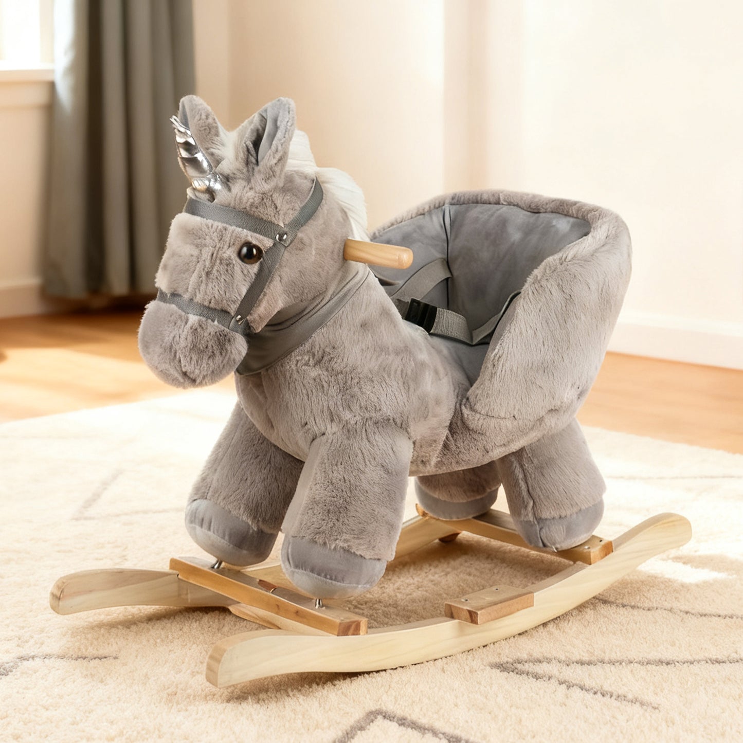 Jessruly® Grey Unicorn Rocking Horse