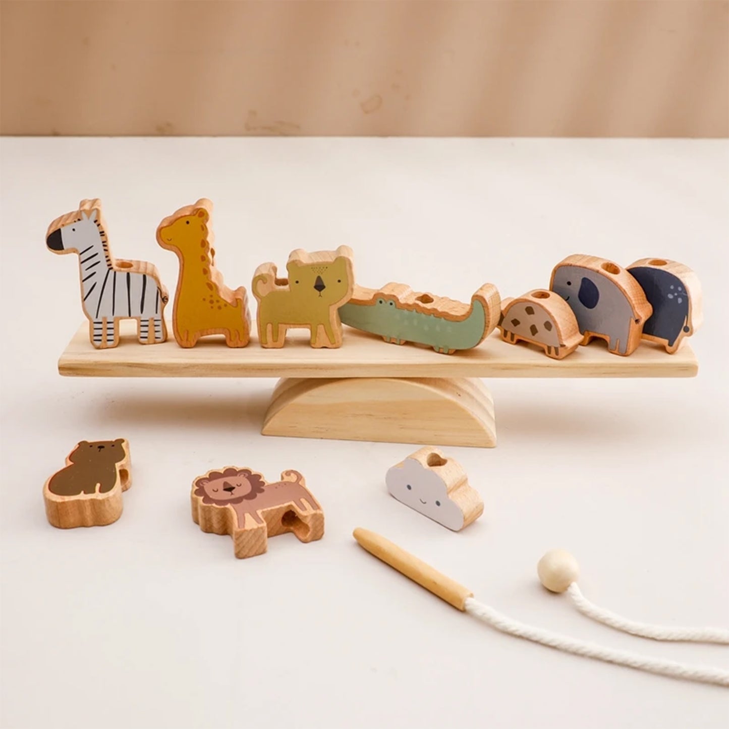 Jessruly® Jouet d'équilibre en bois Waldorf – Jeu d'empilage et de tri d'arbres, Jouet d'apprentissage Montessori, Arbres empilables sensoriels pour le jeu créatif
