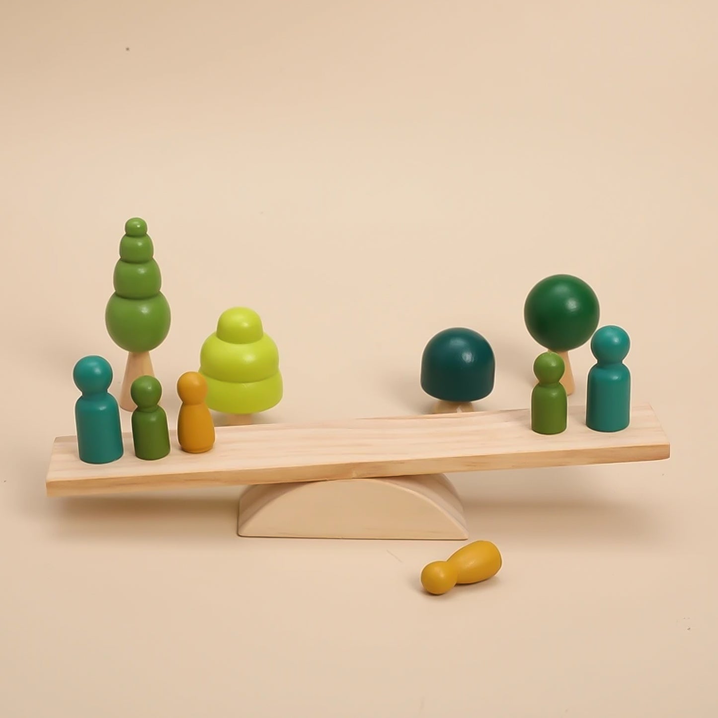 Jessruly® Jouet d'équilibre en bois Waldorf – Jeu d'empilage et de tri d'arbres, jouet d'apprentissage Montessori, arbres empilables sensoriels pour le jeu créatif