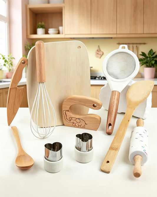 Jessruly® Wooden Kids Safe Knife & Baking Set