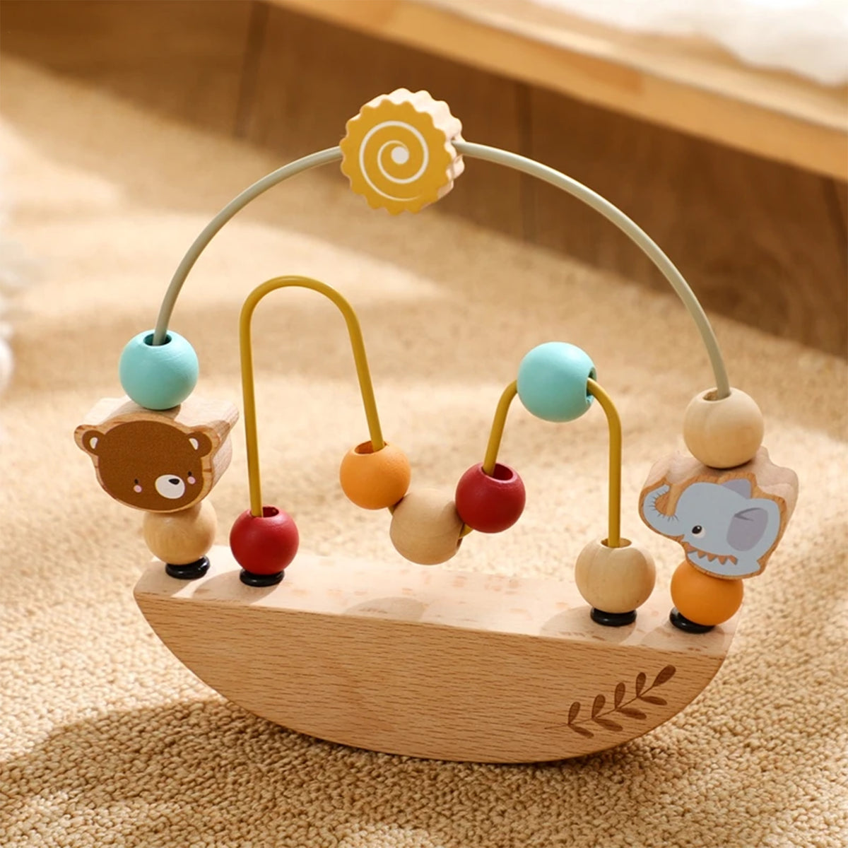 Jessruly® Wooden Cartoon Animal Beading Game