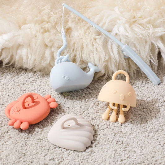 Jessruly® Silicone Fishing Game Bath Toys
