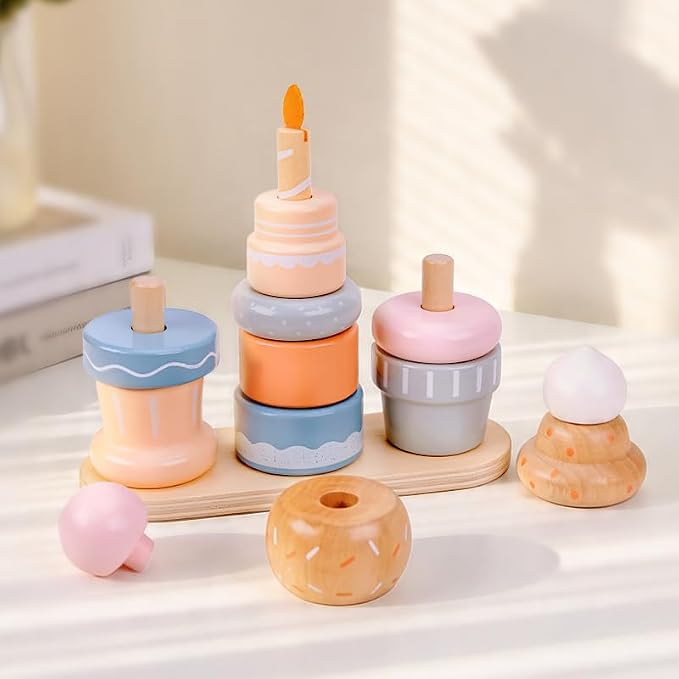 Jessruly® Wooden Pretend Play Dessert Set