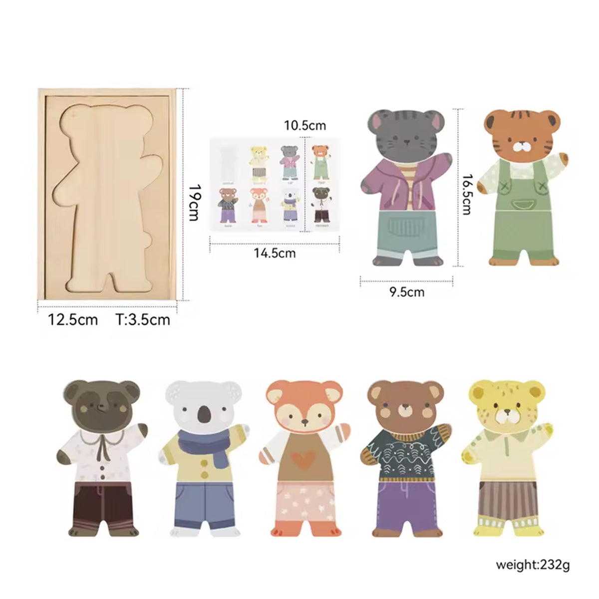 Jessruly® 3D Wooden Animal Jigsaw Puzzles