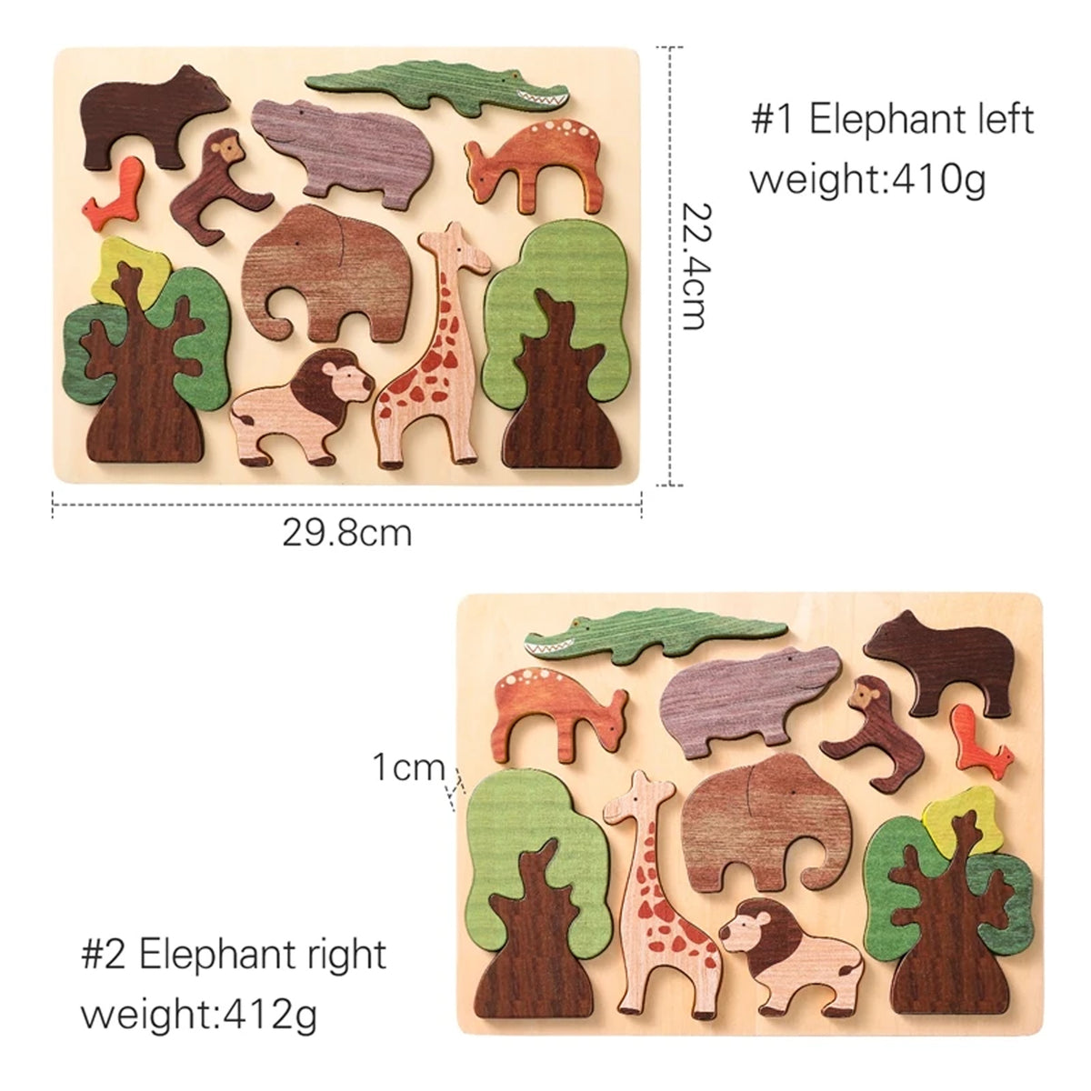 Jessruly® Forest Animals Jigsaw Puzzle Board with Pegs