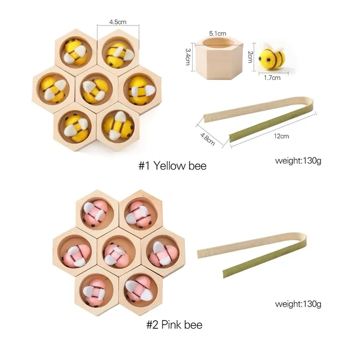 Jessruly® Wooden Bee Hive Game Sorting and Stacking