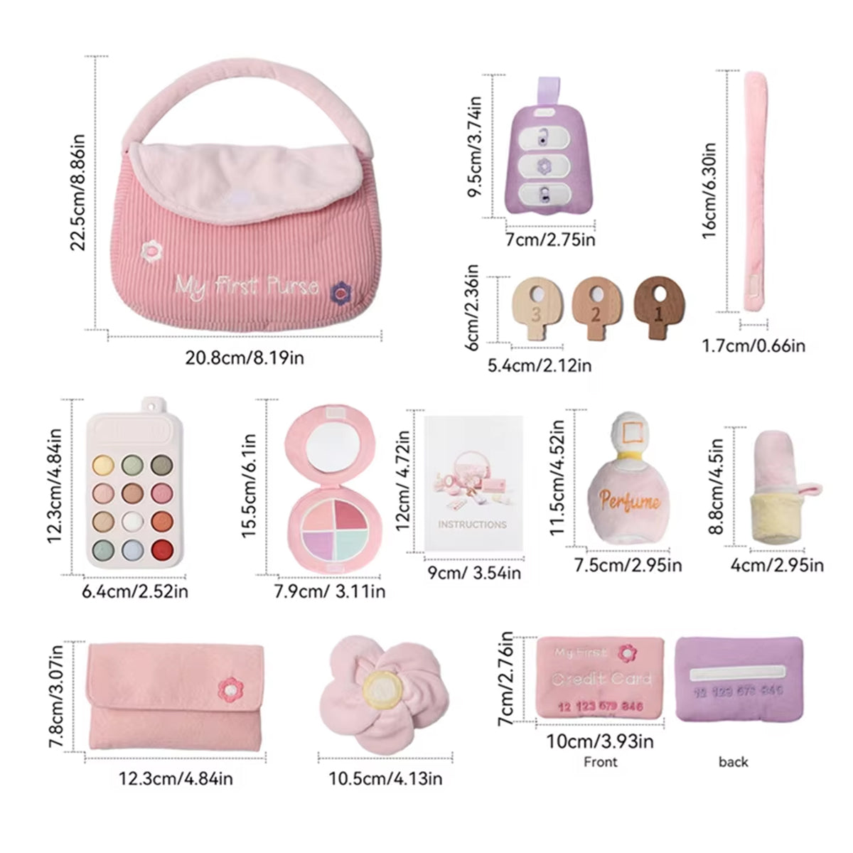 Jessruly® Princess Washable Pretend Play Cosmetic Set