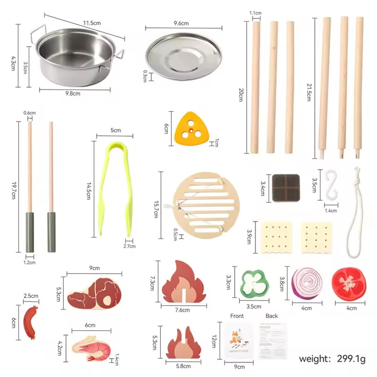 Jessruly® Camping Barbecue Play Set