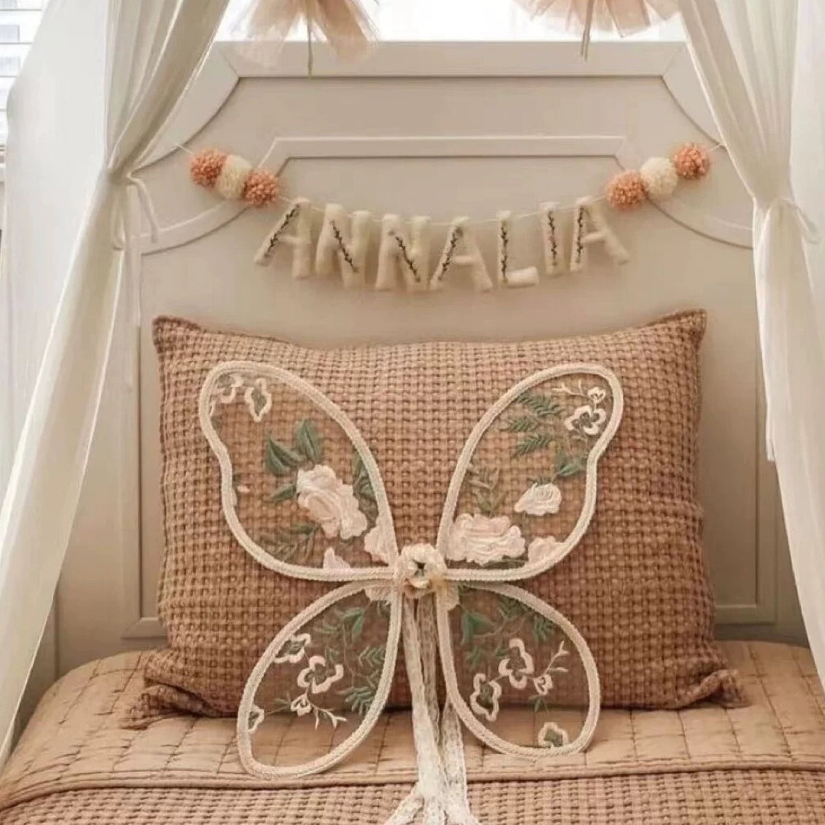 Jessruly® Embroidered Flower Fairy Wings (60×40 cm / 23.62×15.75 in)