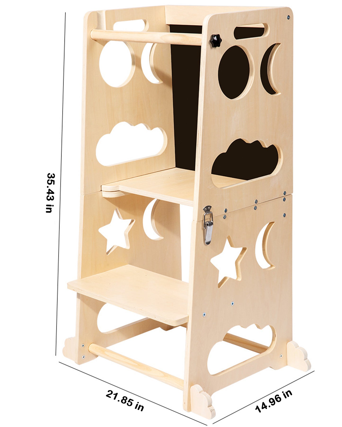 Jessruly® Foldable Learning Tower – Safe & Sturdy Step Stool with Blackboard, Converts to Table & Chair Set, Versatile Kitchen Helper Stool