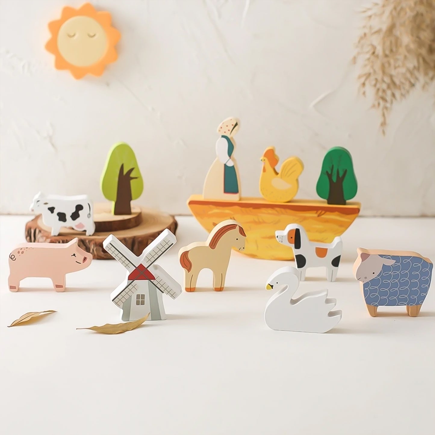 Jessruly® Wooden Farm Animals Balance Toy