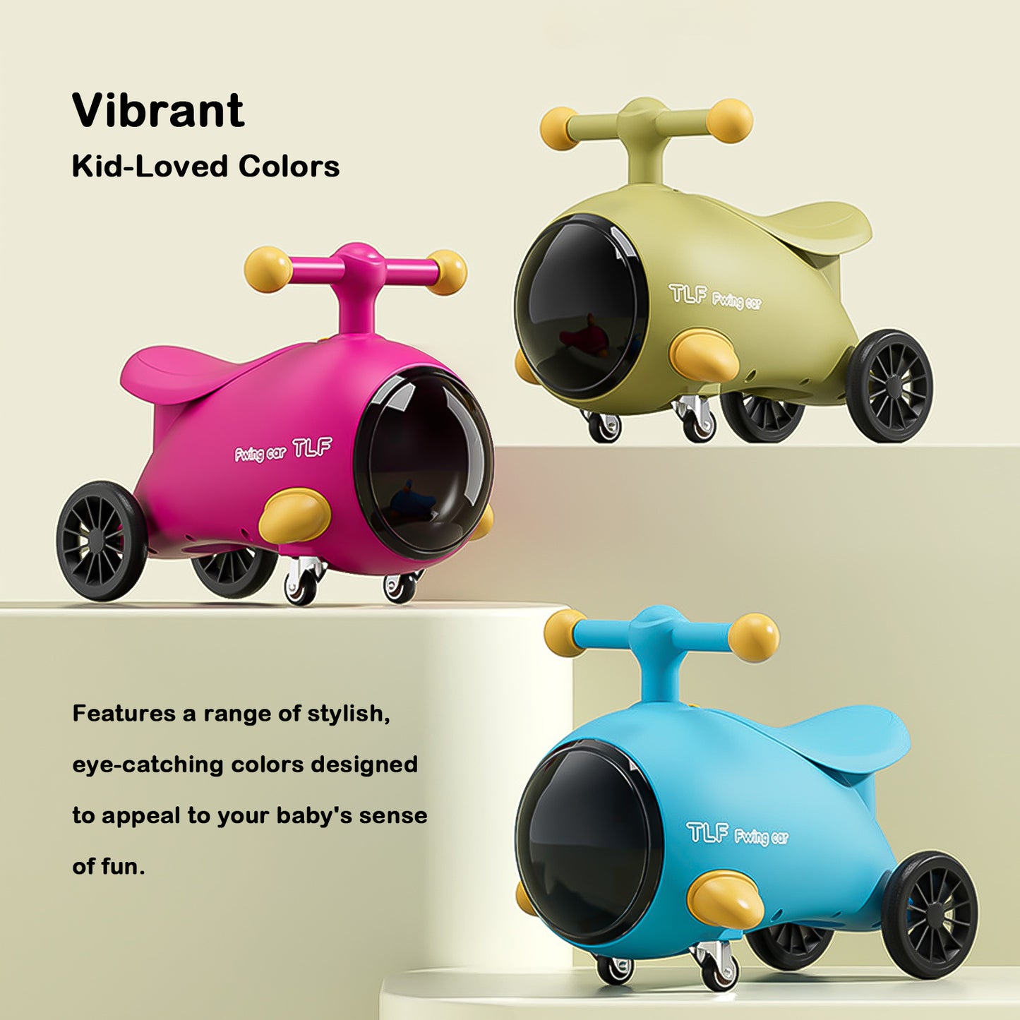 Jessruly® Voiture culbuto avion – Véhicule porteur interactif avec lumières et musique, voiture tamponneuse électrique au design amusant
