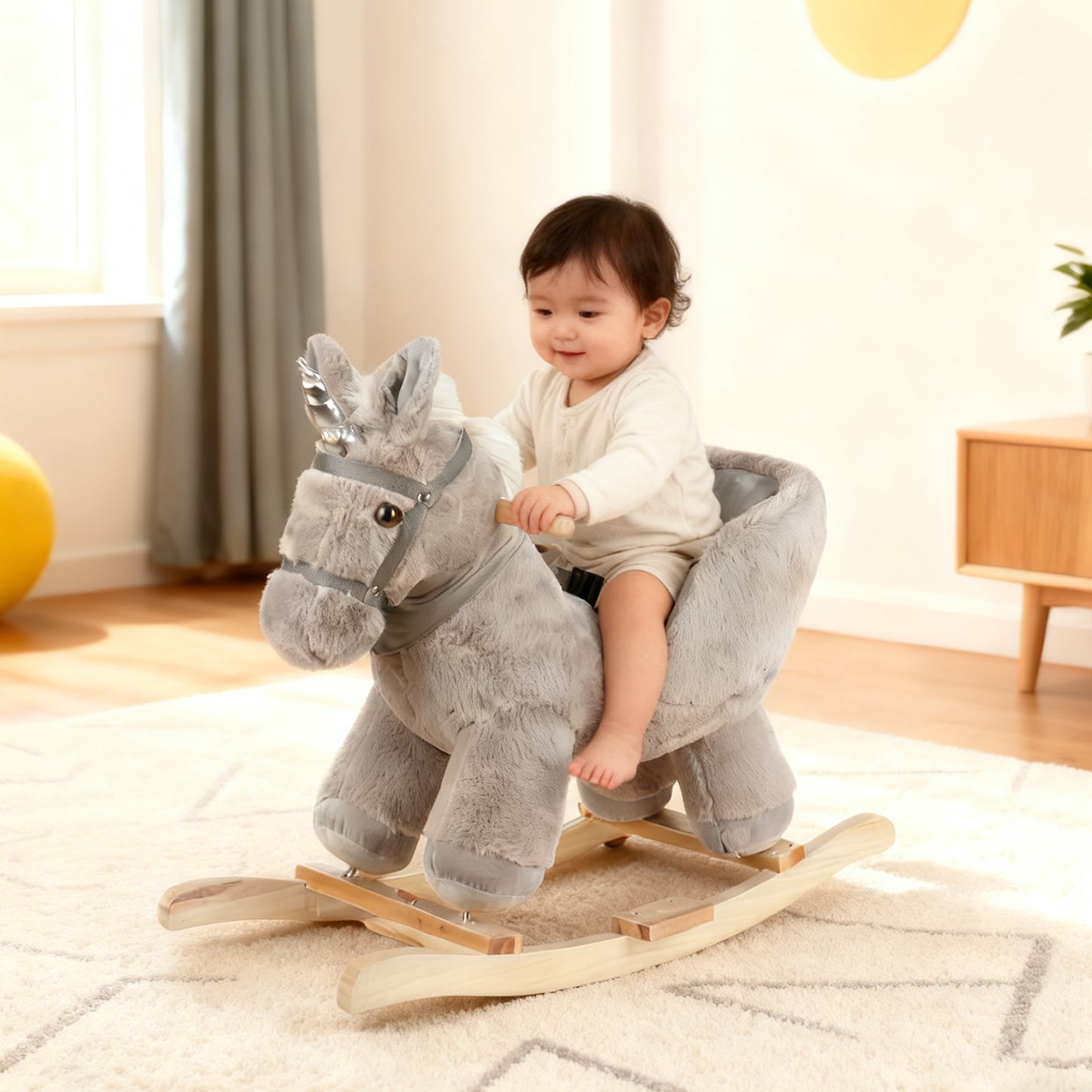 Jessruly® Grey Unicorn Rocking Horse