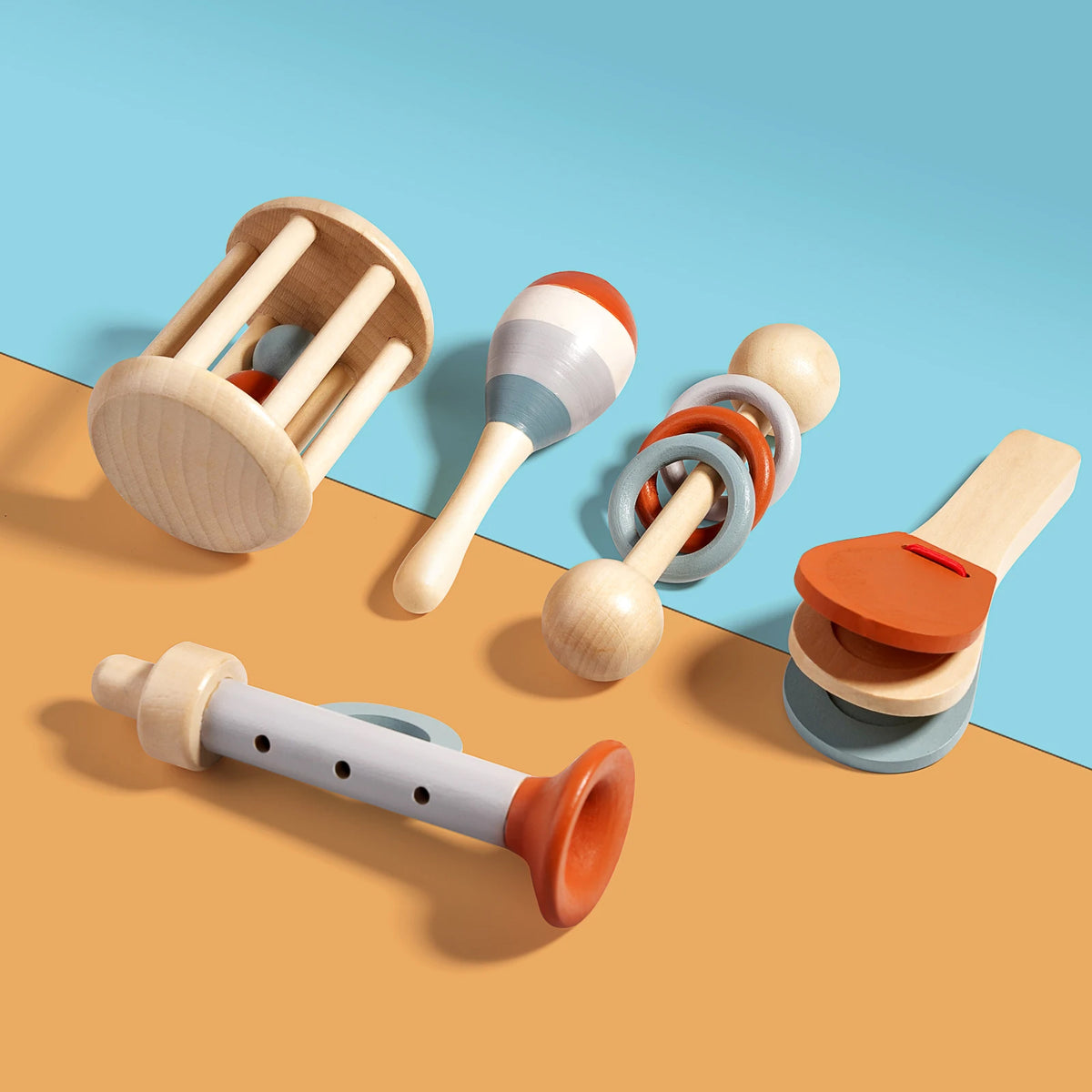 Jessruly® Wooden Musical Rattle Set