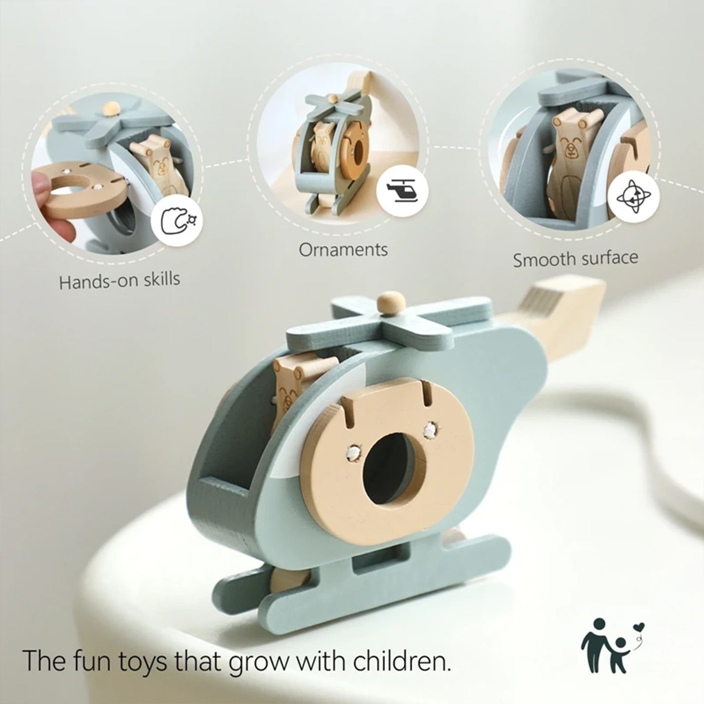 Jessruly® Wooden Airplane Toy