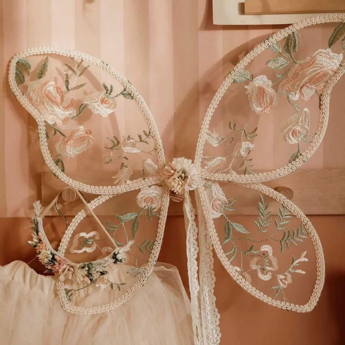 Jessruly® Embroidered Flower Fairy Wings (60×40 cm / 23.62×15.75 in)