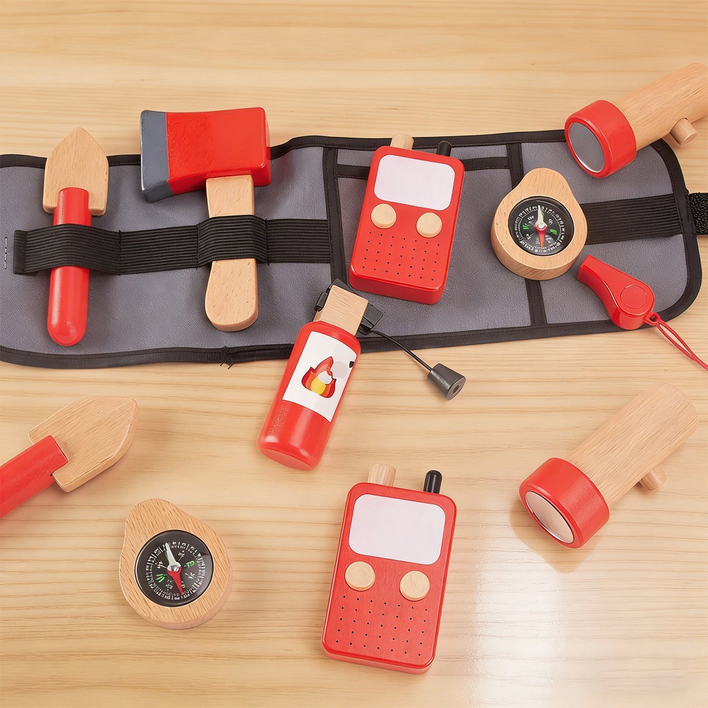 Jessruly® Firefighter Play Belt Set – Premium Rescue Pretend Play Kit with Adjustable Belt, Realistic Firefighter Tools for Imaginative Role-Play & Skill Development