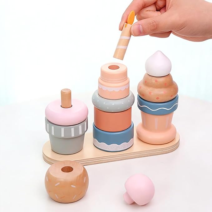 Jessruly® Wooden Pretend Play Dessert Set