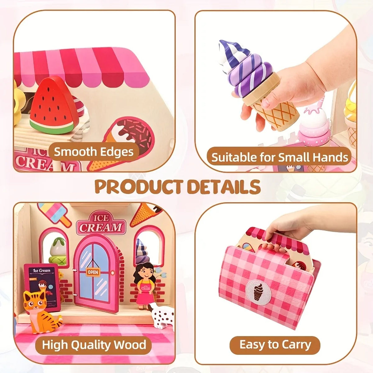 Jessruly® Wooden Shop Pretend Play Set