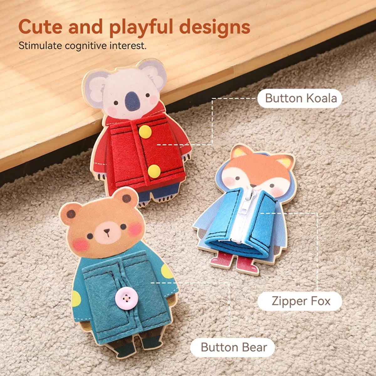 Jessruly® Montessori Wooden Busy Board