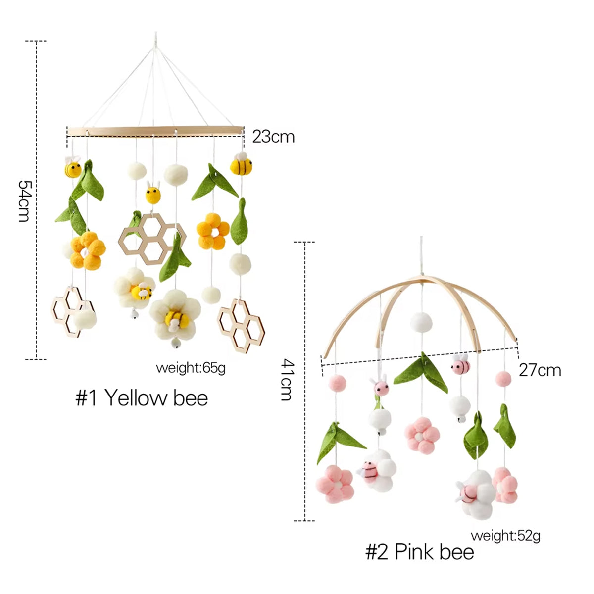 Jessruly® Boho Bee Flower Nursery Decor Soothe Toy