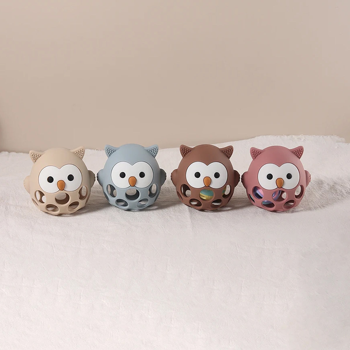 Jessruly® Owl-Shaped Silicone Teether Glove with Pacifier Clip