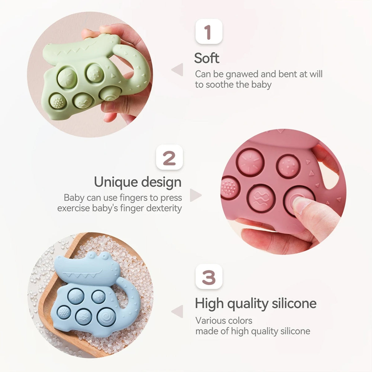 Jessruly® Silicone Simple Dimple Fidget Toy