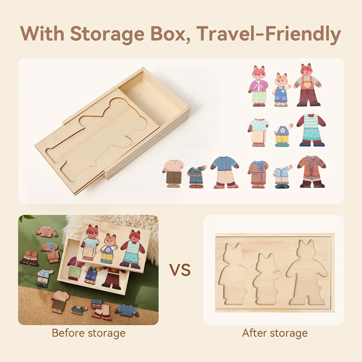 Jessruly® 3D Wooden Animal Jigsaw Puzzles