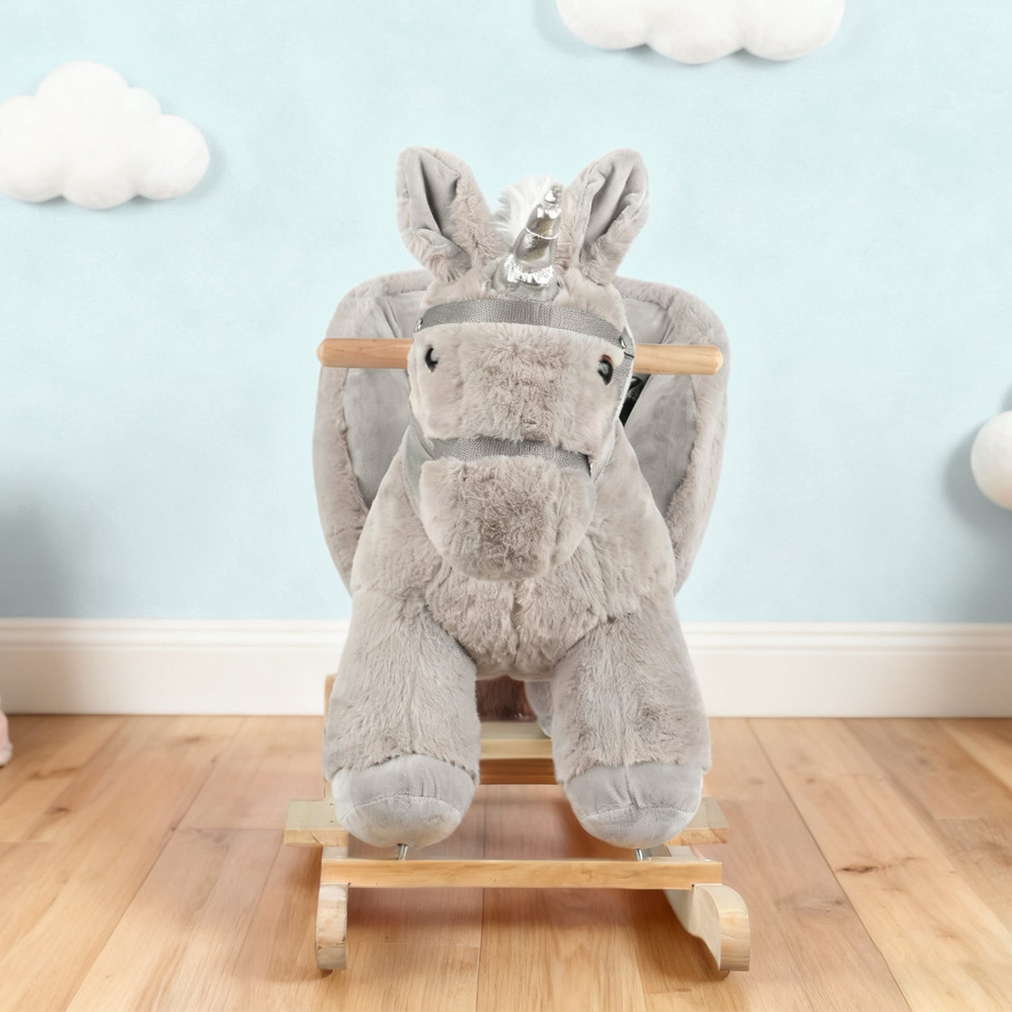 Jessruly® Grey Unicorn Rocking Horse