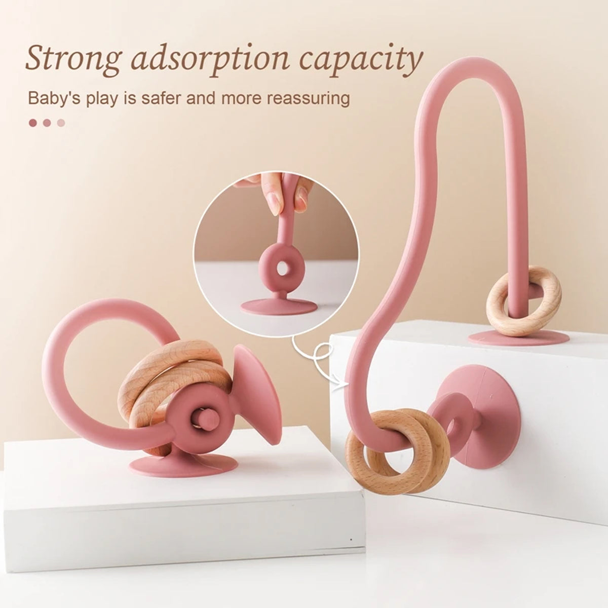 Jessruly® Silicone & Wood Teething Track Maze
