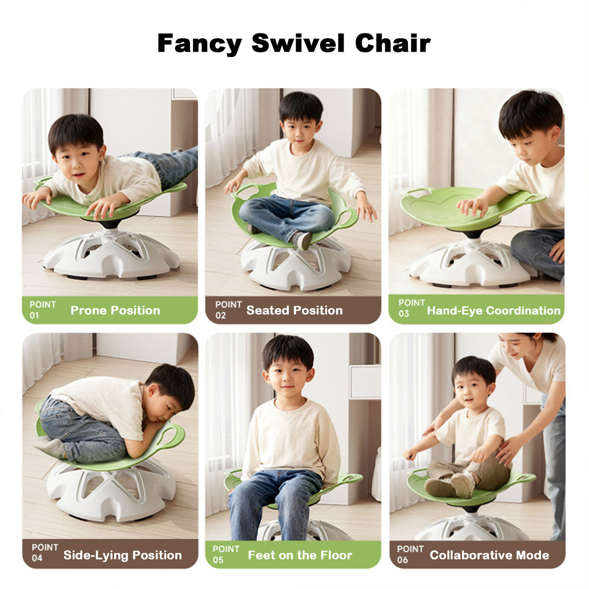 Jessruly® Sensory Spinning Chair with Monkey-Egg Shell Design