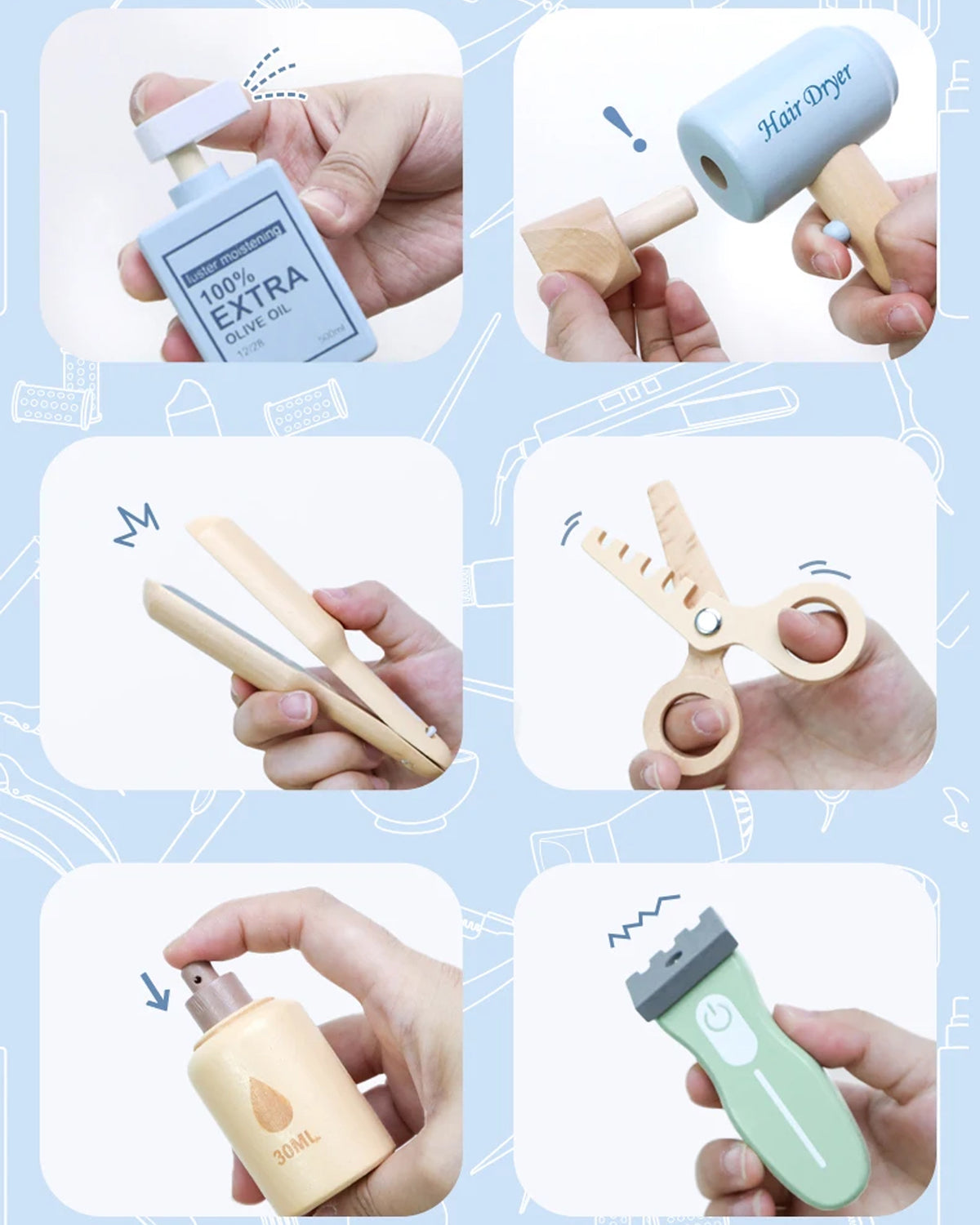 Jessruly® Wooden Beauty Salon Playset