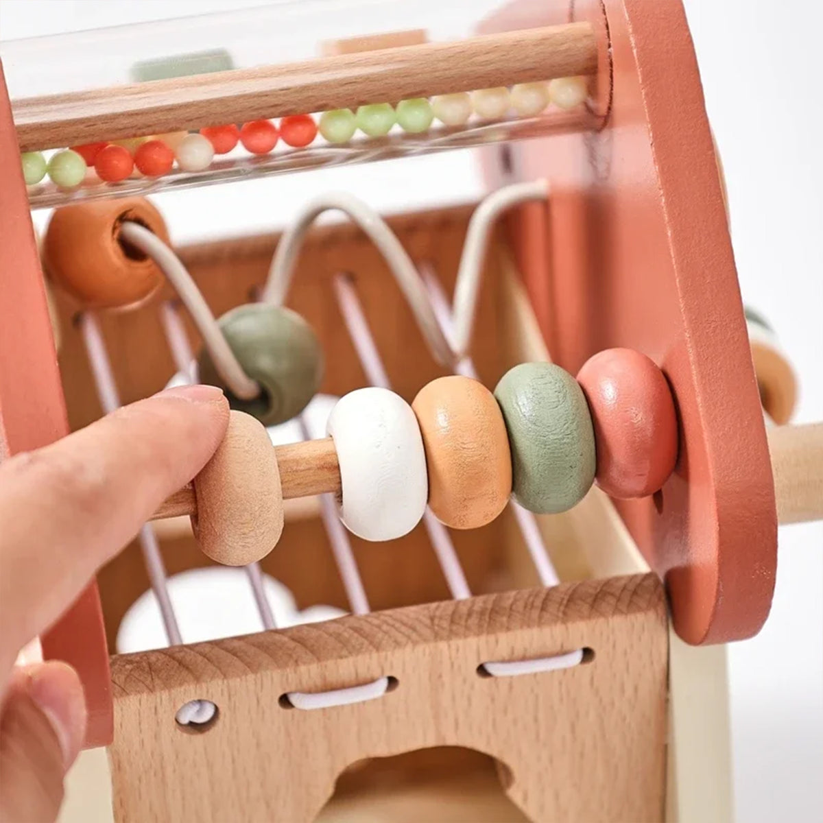 Jessruly® Wooden Activity Cube – Montessori Shape Sorter & Noah’s Ark Toy, Multi