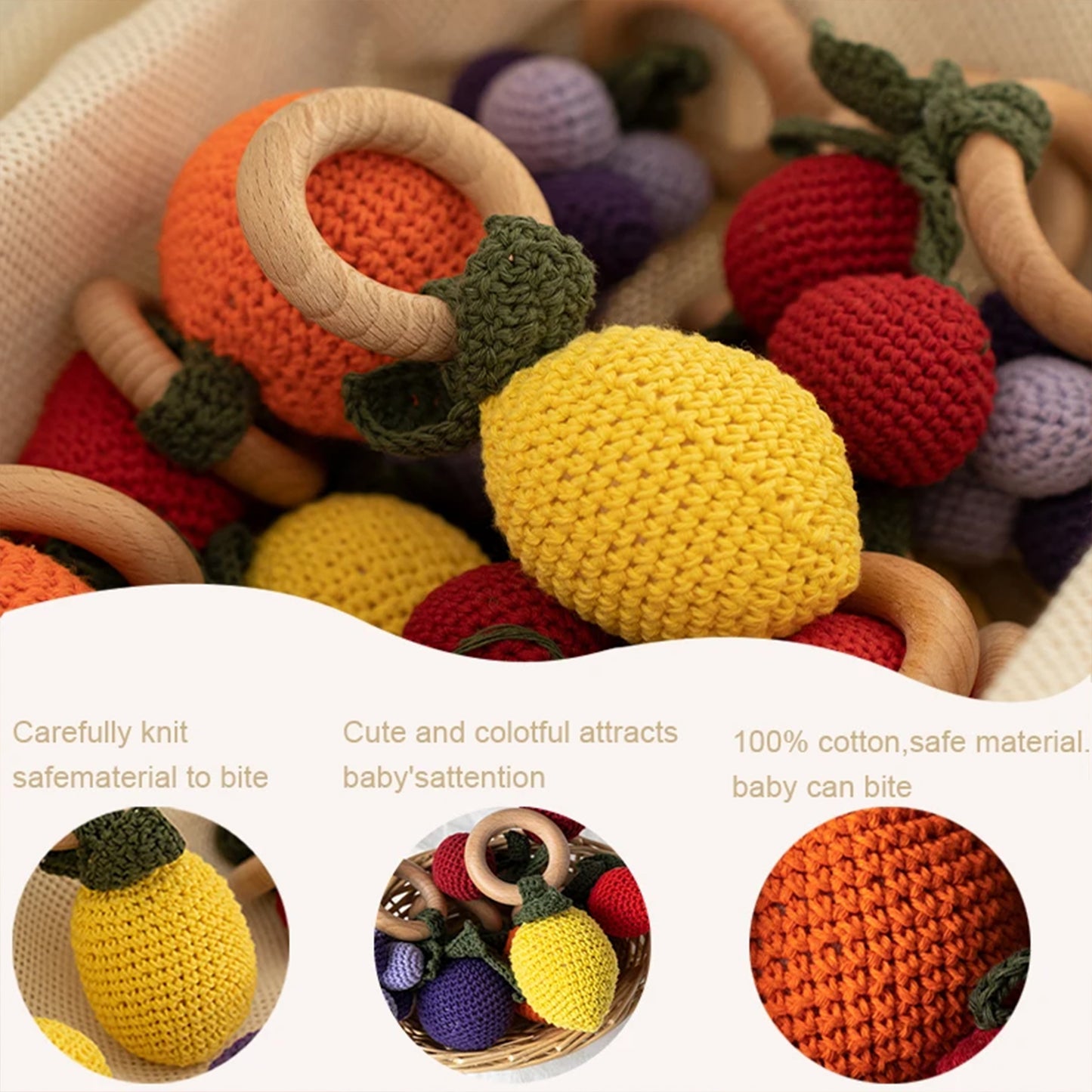 Jessruly® Fruit Teether Rattle
