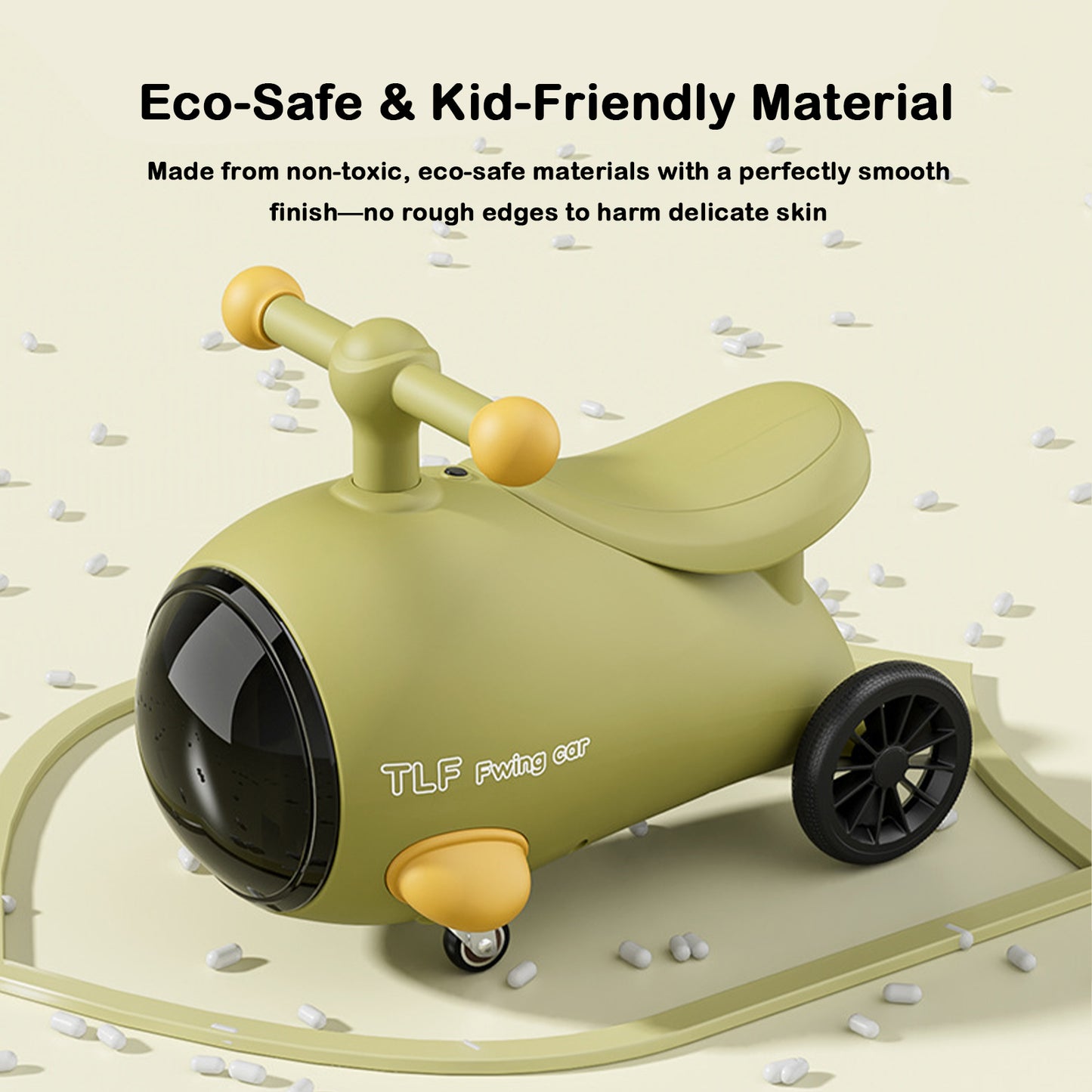 Jessruly® Voiture culbuto avion – Véhicule porteur interactif avec lumières et musique, voiture tamponneuse électrique au design amusant