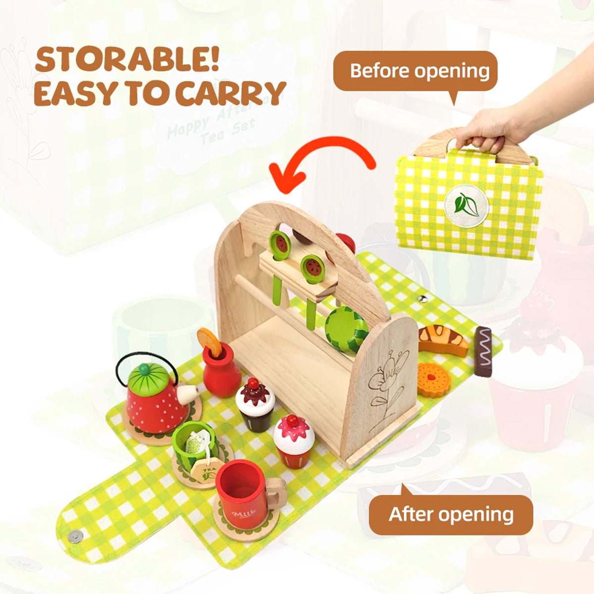 Jessruly® Wooden Shop Pretend Play Set