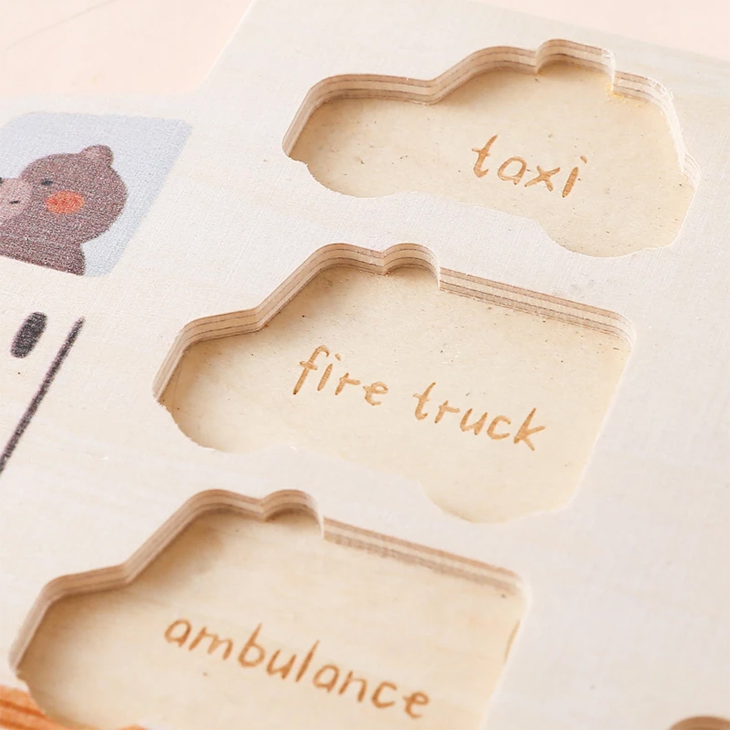 Jessruly® Wooden Vehicle Puzzle Set – Montessori-Inspired Learning Toy with Cars & Trucks, Early Cognitive Development Puzzle for Shape & Color Recognition