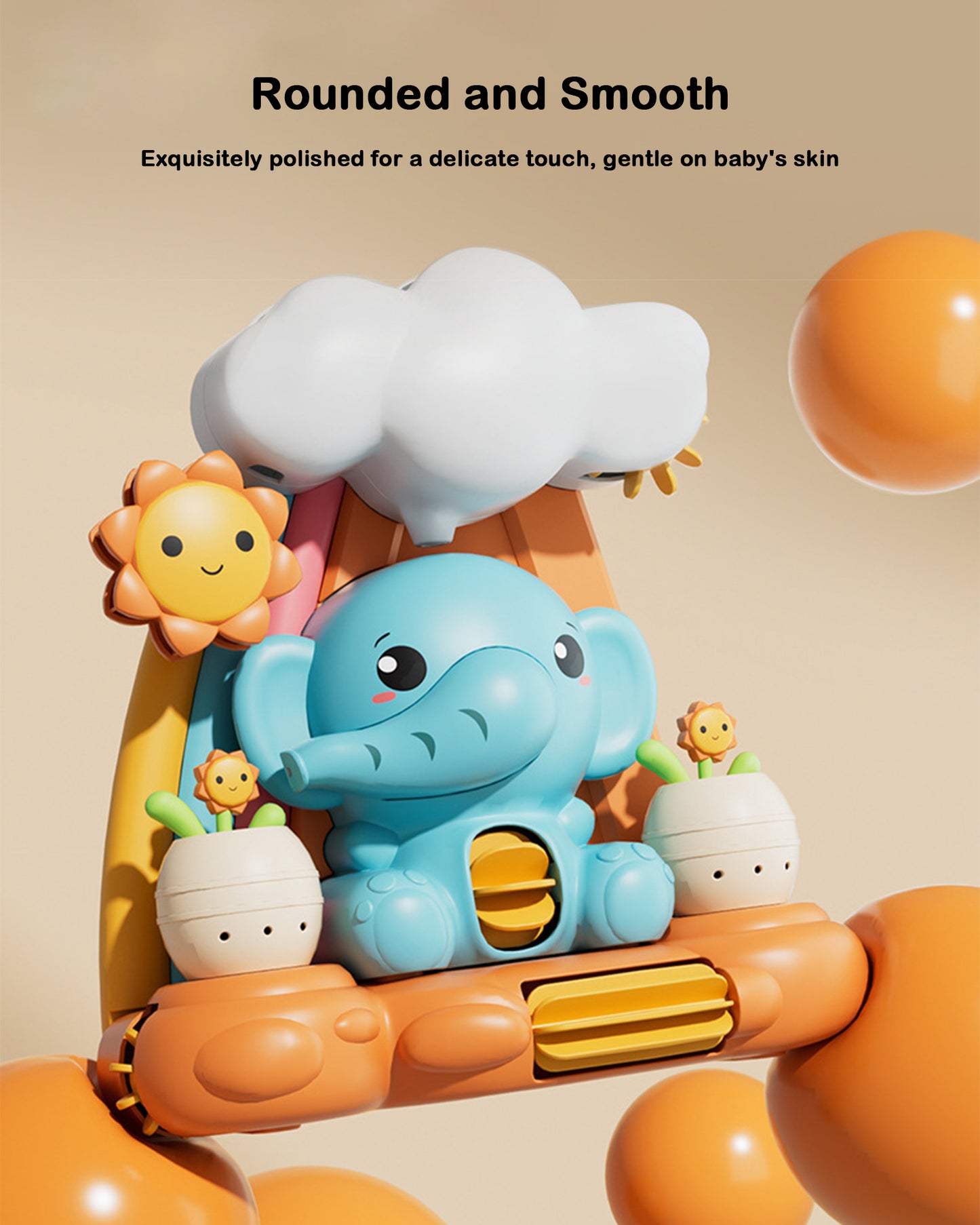 Jessruly® Jouets de bain éléphant – Ensemble de jeu d'eau amusant pour l'heure du bain, jouets de baignoire en plastique ABS sans moisissure avec des bords lisses et sûrs