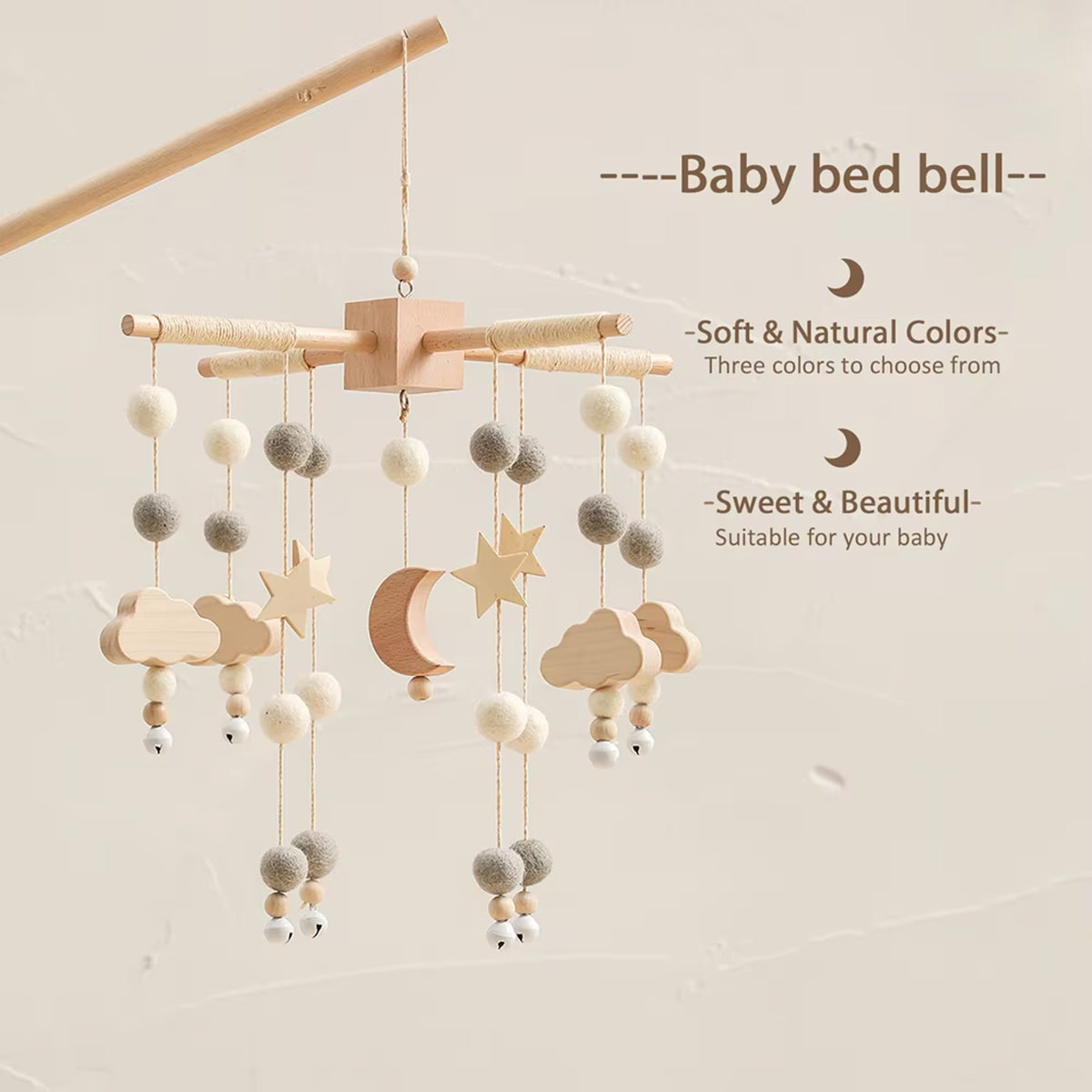 Jessruly® Baby Crib Nursery Mobile Star Moon