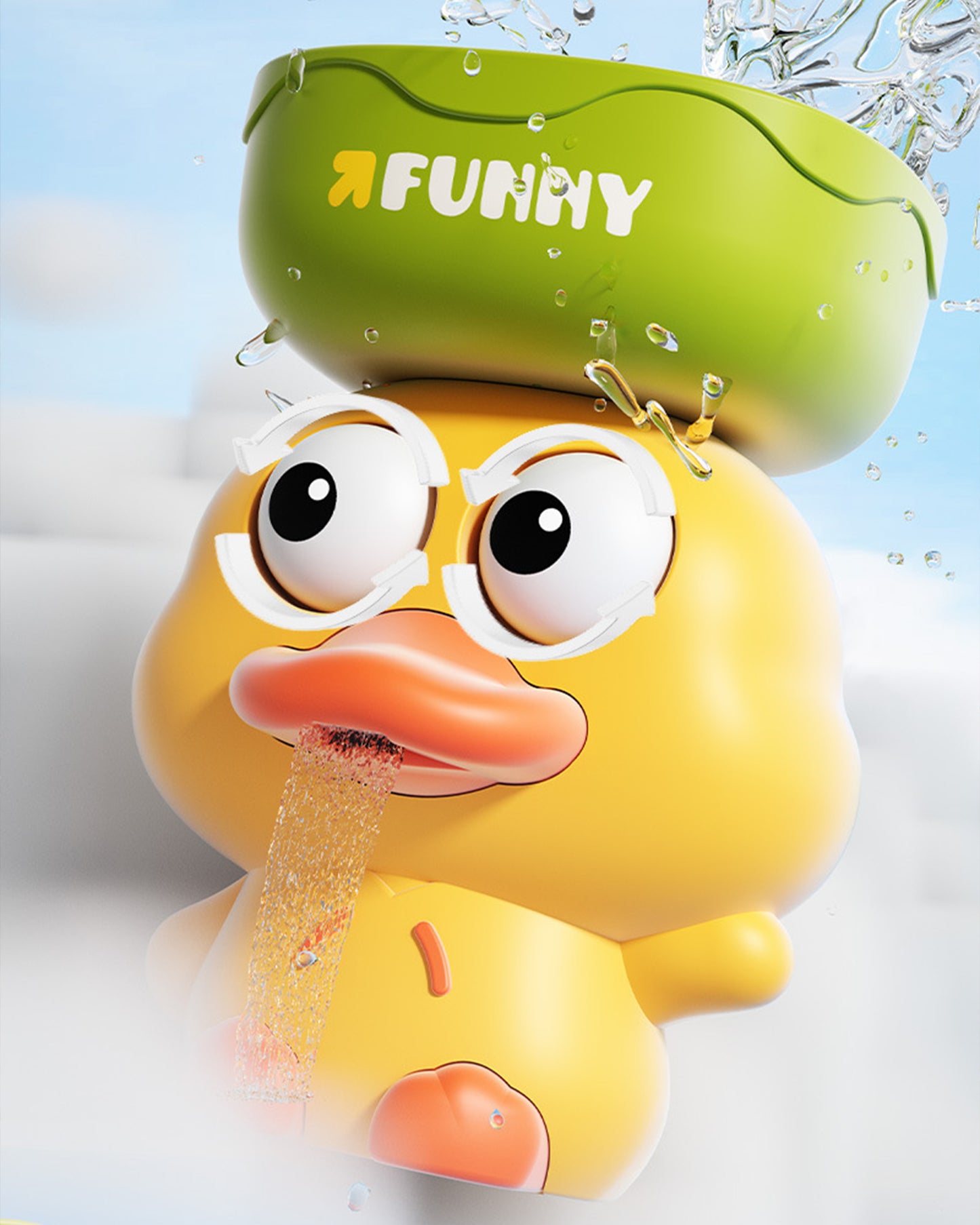 Jouets de bain Jessruly® Canard – Ensemble de jeux d'eau amusants pour le bain, jouets de baignoire en plastique ABS sans moisissure avec bords lisses et sûrs